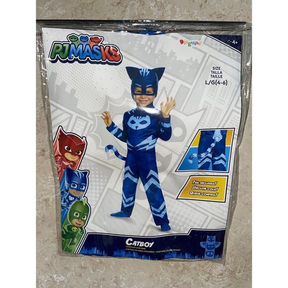 DISNEY PJ MASKS CATBOY CLASSIC HALLOWEEN COSTUME SIZE 4-6 NEW - Picture 1 of 3